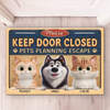 Custom 3D Inflated Effect Printed Home Decor Decorative Mat - Personalized Birthday Gifts For Dog Cat Lovers, Dog Dad And Mom, Cat Owners - Escape Artists Live Here