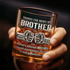 Custom Whiskey Glass - Personalized Birthday Gifts For Brothers, Siblings - Same Roots, Same Ride