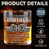 Custom Whiskey Glass - Personalized Birthday Gifts For Brothers, Siblings - Same Roots, Same Ride