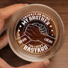 Custom Whiskey Glass - Personalized Birthday Gifts For Brother, Wine, Bourbon, Whiskey Lovers - Cheers To Brotherhood