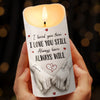 Custom LED Candle - Personalized Anniversary Wedding Gifts For Husband And Wife, Him And Her - Love Feels Safe With You