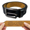 Custom Engraved Leather Belt - Personalized Anniversary Wedding Gifts For Husband And Wife, Him And Her - Love Chooses Us Again
