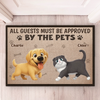 Custom Home Decor Decorative Mat - Personalized Birthday Gifts For Dog Cat Lovers, Dog Dad And Mom, Cat Owners - Fur Bosses Say Yes