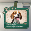 Custom Photo Car Visor Clip - Personalized Birthday Gifts For Dog Cat Lovers, Dog Dad And Mom, Cat Owners - Drive Safe, Your Pups Are Waiting