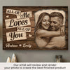 Custom Photo Horizontal Poster, Canvas - Personalized Anniversary Wedding Gifts For Husband And Wife, Him And Her - Love Feels Easy Here