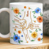 Custom 3D Inflated Effect Printed Mug - Personalized Mother's Day Gifts For Mom, Grandma - Family Love, Hand In Hand