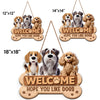Custom Wood Sign - Personalized Birthday Gifts For Dog Lovers, Dog Dad And Mom - Home Of Happy Dogs