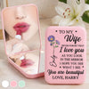 Custom LED Compact Makeup Mirror - Personalized Anniversary Wedding Gifts For Husband And Wife, Him And Her - You’re My Everyday Miracle