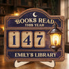 Custom Wooden Tracker Sign - Personalized Bookish Gifts For Book Lovers, Bookworms, Readers - Reading Is Progress