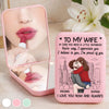 Custom LED Compact Makeup Mirror - Personalized Anniversary Wedding Gifts For Husband And Wife, Him And Her - Built On Care And Trust