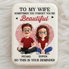 Custom LED Compact Makeup Mirror - Personalized Anniversary Wedding Gifts For Husband And Wife, Him And Her - Forever Feels Like This