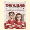 Custom Blanket - Personalized Anniversary Wedding Gifts For Husband And Wife, Him And Her - Love Grows Quietly Here