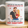 Custom Mug - Personalized Anniversary Wedding Gifts For Husband And Wife, Him And Her - Congrats, I’m The Prize