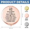 Custom Compact Mirror - Personalized Anniversary Wedding Gifts For Husband And Wife, Him And Her - Me And You Forever