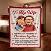 Custom Blanket - Personalized Anniversary Wedding Gifts For Husband And Wife, Him And Her - Our Hearts Choose Forward