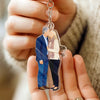 Custom Photo Shaped Acrylic Keychain - Personalized Anniversary Wedding Gifts For Husband And Wife, Him And Her - Built On Care And Time