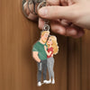 Custom Shaped Acrylic Keychain - Personalized Anniversary Wedding Gifts For Husband And Wife, Him And Her - Side By Side Forever