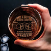 Custom Whiskey Glass - Personalized Birthday Gifts For Brother - Growing Stronger Together Always