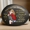 Custom Printed Rock - Personalized Anniversary Wedding Gifts For Husband And Wife, Him And Her - Love Built To Last