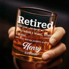 Custom Whiskey Glass - Personalized Retirement Gifts For Women, Men - Not My Problem Anymore