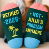 Custom Crew Socks - Personalized Retirement Gifts For Women, Men - Living The Retired Life