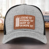 Custom Leather Patch Hat - Personalized Birthday Gifts For Dad, Grandpa - The Man We Admire