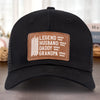 Custom Leather Patch Hat - Personalized Birthday Gifts For Dad, Grandpa - The Man We Admire