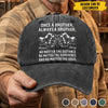 Custom Vintage Washed Denim Baseball Cap - Personalized Birthday Gifts For Brother - Always A Brother