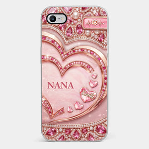 Custom Jewelry Clear Phone Case - Personalized Mother's Day Birthday Gifts For Mom, Grandma - A Keepsake Of Her Happiness