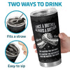Custom Tumbler - Personalized Birthday Gifts For Brother - Brothers Stronger Than Time
