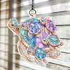 Custom Turtle Window Hanging Suncatcher Ornament - Personalized Mother's Day Birthday Gifts For Mom, Grandma - Love Across Every Wave