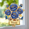 Custom Window Hanging Suncatcher Ornament - Personalized Mother's Day Birthday Gifts For Mom, Grandma - Forever Mama’s Garden