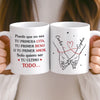 Taza Personalizada – Regalo Personalizado De Aniversario De Bodas Para Esposo Y Esposa, Para Él Y Para Ella – Bebe Amor Y Repite