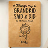 Custom Leather Writing Journal - Personalized Birthday Gifts For Grandma, Grandpa - Grandkids Are Pure Joy