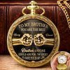 Custom Pocket Watch - Personalized Birthday Gifts For Brother -Same Blood Same Strength