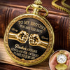 Custom Pocket Watch - Personalized Birthday Gifts For Brother -Same Blood Same Strength