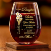 Custom Wine Glass - Personalized Mother's Day Birthday Gifts For Daughter - A Mother’s Proud Moment