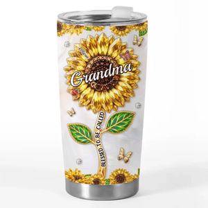 Custom Sunflower Tumbler - Personalized Mother's Day Birthday Gifts For Mom, Grandma - Grandma Life, Best Life