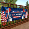 Custom Polyester Outdoor Banner - Personalized America 250th Anniversary Gifts For Mom, Dad, Brother, Sister, Kids - Party Like It’s 1776