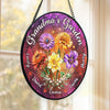 Custom Stained Glass Window Hanging Suncatcher - Personalized Mother's Day Gifts For Mom, Grandma - Love Makes This Garden Grow