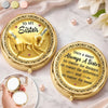 Custom Compact Mirror - Personalized Best Friend Birthday Gifts For Women, Besties, Sisters, BFF - Once A Sister, Always A Sister