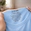 Custom Inside Neck Print T-Shirt - Personalized Birthday Gifts For Son, Daughter - Keep Moving Forward
