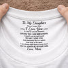 Custom Inside Neck Print T-Shirt - Personalized Birthday Gifts For Daughter - Wrapped In My Love, Always
