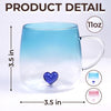Custom Gradient Glass Mug - Personalized Mother's Day Birthday Gifts For Mom, Daughter - Pinky Promise For Life