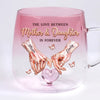 Custom Gradient Glass Mug - Personalized Mother's Day Birthday Gifts For Mom, Daughter - Pinky Promise For Life