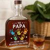 Custom Liquor Decanter - Personalized Father's Day Birthday Gifts For Dad, Grandpa - To My First And Forever Hero