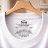 Custom Inside Neck Print T-Shirt - Personalized Birthday Gifts For Mom, Son - Crafted With Love