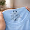 Custom Inside Neck Print T-Shirt - Personalized Birthday Gifts For Mom, Son - Crafted With Love