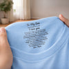 Custom Inside Neck Print T-Shirt - Personalized Birthday Gifts For Mom, Son - Made Just For You