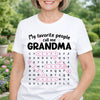 Custom Word Search Puzzle Unisex T-shirt, Premium T-shirt, Hoodie - Personalized Mother's Day Birthday Gifts For Mom, Grandma - Find The Words Feel The Love